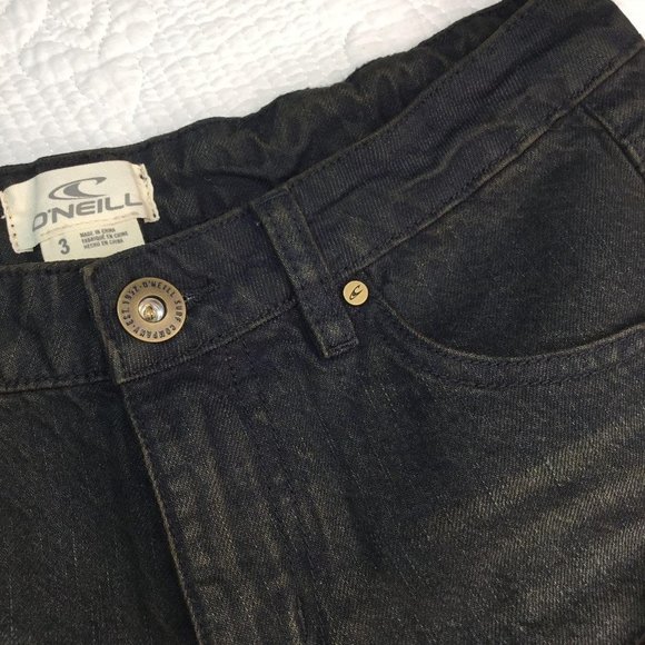 O'NEILL women's black shorts denim size 3 - Picture 3 of 6